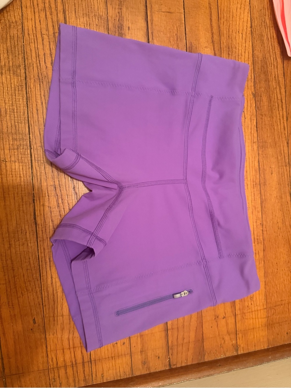 lululemon athletica purple Athletic Shorts with zipper pocket